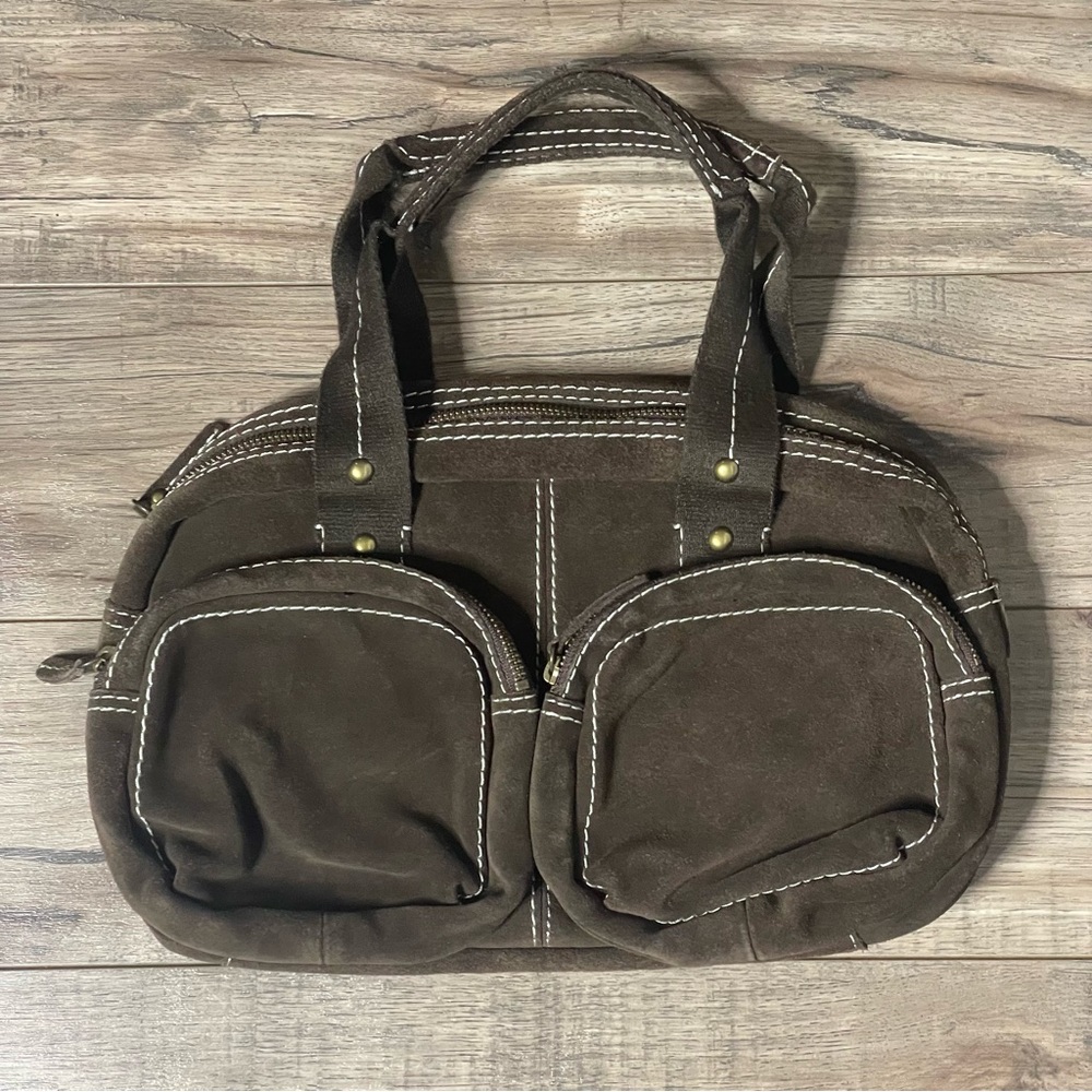 Gap 100% Leather Sueded Handbag Size Medium